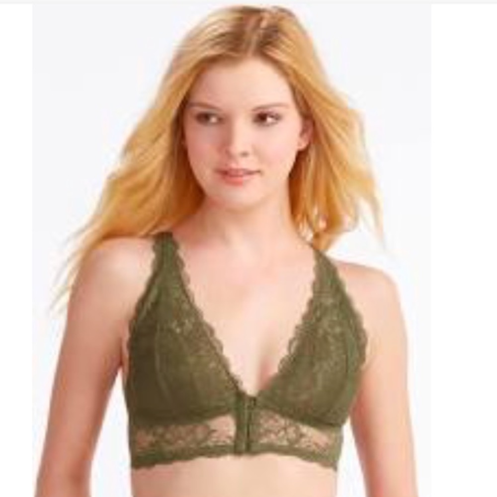 Green lace bralette